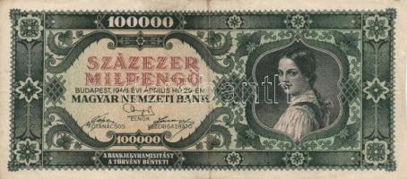 1946. 100.000MP (20x) különböző színváltozatok T:II,II-