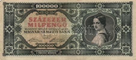 1946. 100.000MP (20x) különböző színváltozatok T:II,II-