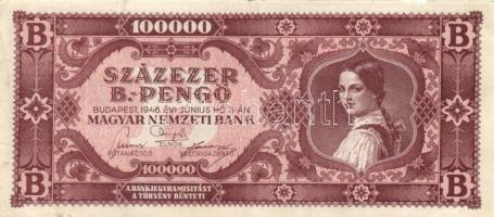1946. 100.000BP (10x) különböző színváltozatok T:II,II-