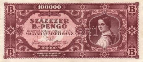 1946. 100.000BP (10x) különböző színváltozatok T:II,II-