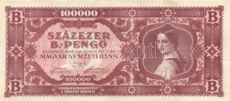 1946. 100.000BP (10x) különböző színváltozatok T:II,II-