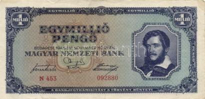 1945. 1.000.000P (10x) T:II,II-