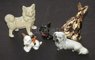 5db klf méretű porcelán kutya figura / Chinaware dogs figure