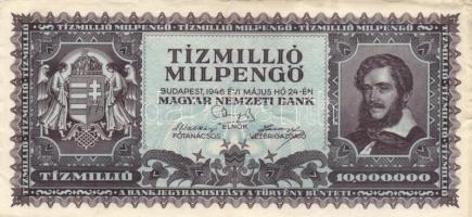 1946. 10.000.000MP (10x) különböző színváltozatok is T:II,II-,III