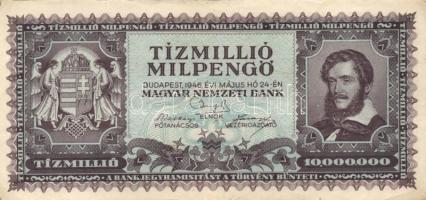 1946. 10.000.000MP (10x) különböző színváltozatok is T:II,II-,III