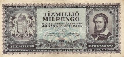 1946. 10.000.000MP (10x) különböző színváltozatok is T:II,II-,III