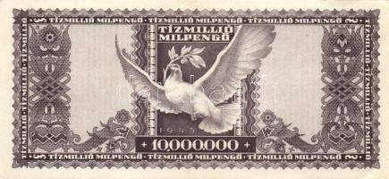 1946. 10.000.000MP (4x) egyiknél látványos festékelmosódás T:II