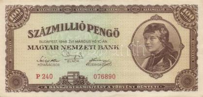 1946. 100.000.000P (2x) egymás utáni sorszámmal T:II