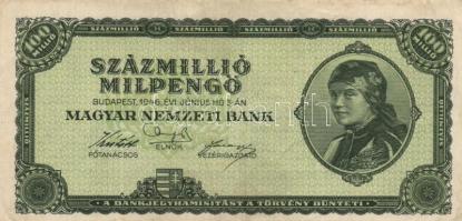 1946. 100.000.000MP (10x) különböző színváltozatok T:II,II-