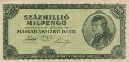 1946. 100.000.000MP (10x) különböző színváltozatok T:II,II-