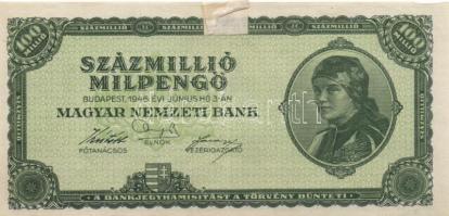 1946. 100.000.000MP (10x) különböző színváltozatok T:II,II-