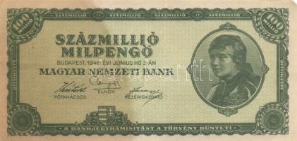 1946. 100.000.000MP (10x) különböző színváltozatok T:II,II-