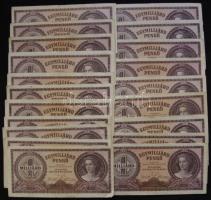 1946. 1.000.000.000P (20x) különböző színváltozatok T:II,II-,III