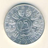 Ausztria 1958. 25Sch Ag "Carl Auer von Welsbach" T:2 Austria 1958. 25 Schilling Ag "Carl Auer von Welsbach" C:XF