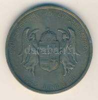 1943. június 18. "Vitéz Nagybányai Horthy Miklós születésének 75. évfordulójára" fém emlékérem eredeti dísztokban T:3
