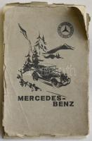 ~1930 Mercedes Benz Közép-Európa térkép, szakadt