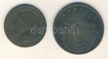 Románia 1867. 10B "Heaton" + 1883B 5B T:3
Romania 1867. 10 Bani + 1883. 5 Bani C:F