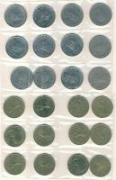 1982-86. 20Ft (12x) + 1983-86. 10Ft (12x) + 1989. 1Ft (16x) mindhárom házilag laminált csomagolásban...