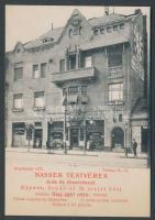 Budapest IV. Újpest, Nasser testvérek órás- ékszerész üzlete (nem képeslap hátoldal, non pc)