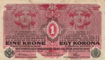 1904. 10K "Tuzla" felülbélyegzés + 1916. 1K (2x) egyiken gépelt antiszemita szöveg + 1920....