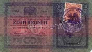 1904. 10K (4x) mindegyik "SHS" felülbélyegzéssel és bélyeggel T:III,IV