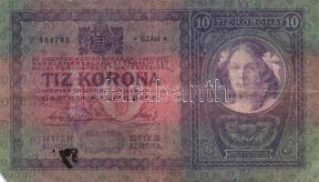 1904. 10K (4x) mindegyik "SHS" felülbélyegzéssel és bélyeggel T:III,IV