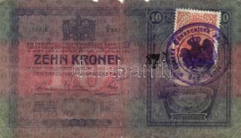 1904. 10K (4x) mindegyik "SHS" felülbélyegzéssel és bélyeggel T:III,IV