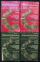 Schön: Weltmünzkatalog 20. századi fémpénz katalógus 1984 és 1986 évi kiadások, 2 x 2 kötet