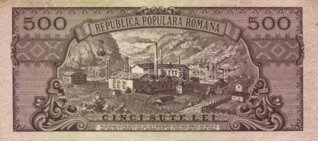 Románia 1949. október 15. 500L T:II
Romania 1949. 15.10. 500 Lei C:XF