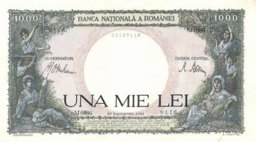 Románia 1941. 1000L + 1948. 20L T:I-,II- Romania 1941. 1000 Lei + 1948. 20 Lei C:AU,VF