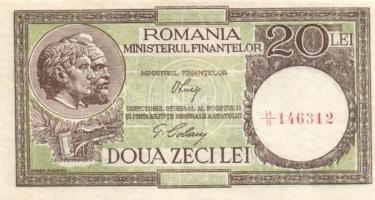 Románia 1941. 1000L + 1948. 20L T:I-,II-
Romania 1941. 1000 Lei + 1948. 20 Lei C:AU,VF