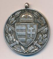 1918. Magyar Háborús Emlékérem kardokkal,sisakkal "Pro Deo et Patria" ezüstözött Br kitüntetés mellszalag nélkül T:2- Hungary 1918. Commemorative Medal for World War I for combatants, silver plated bronze medal without ribbon C:VF