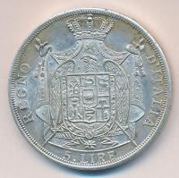 Olaszország/Napóleon Királysága 1812M. 5L Ag "Napóleon" fém hamisítvány T:2 Italy/Kingdom of Napoleon 1812M. 5 Lire Ag "Napoleon I" metal fake C:XF