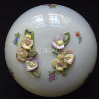 Kézzel festett sorszámozott jelzett Herendi porcelán bonbonier / Handpainted numbered Herendi chinaw...