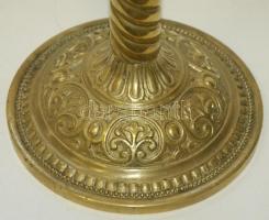 Hatalmas méretű díszített 3 ágú réz gyertyatartó 53cm magas