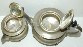 2db klf méretű fém teáskanna 12 és 15cm magas