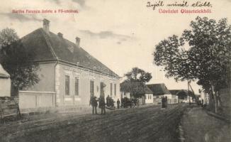 Olasztelek main street, the shop of Ferenc Bartha