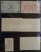 Albumba rendezett nagyon szép szükségpénz és sorsjegy/csekk gyűjtemény, összesen 123db. A gyűjtemény...