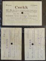 Albumba rendezett nagyon szép szükségpénz és sorsjegy/csekk gyűjtemény, összesen 123db. A gyűjtemény...