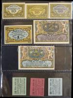 Albumba rendezett nagyon szép szükségpénz és sorsjegy/csekk gyűjtemény, összesen 123db. A gyűjtemény...