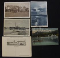 Balaton háború előtti képeslap gyűjtemény, szép színes, változatos anyag, 448 darab / Collection of 448 pre-war Balaton postcards