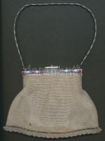 Ezüst (Ag) horgolt láncszemes színházi táska br. 131gr