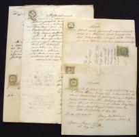 1854-1898  12db klf okirat okmánybélyegekkel