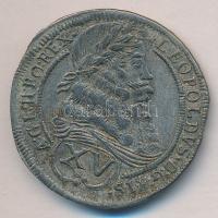 Ausztria 1696. XVKr Ag "I.Lipót" fém hamisítványa T:3 Austria 1696. XV Kreuzer Ag "Leopold I" metal fake C:F