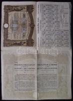 1906. "Pesti Hazai Első Takarékpénztár-Egyesület" nyereménykötvénye 100K-ról, szelvénnyel ...