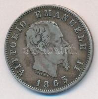 Olaszország 1863M-BN 1L Ag "II. Viktor Emánuel" T:2-
Italy 1863M-BN 1 Lira Ag "Vittor...