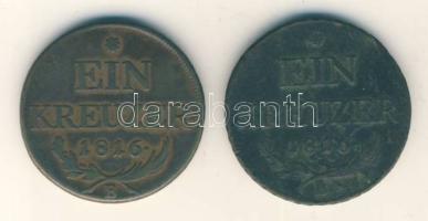 Ausztria/magyar verdejel 1816B 1Kr (2x) T:3