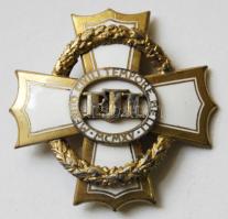 1916 Polgári Hadi Érdemkereszt II. osztálya. Zománcozott, aranyozott ezüst kereszt eredeti dobozában! T:2 / 1916 Order of Merit Civil cross Class II. Golded silver cross in original box. C:XF