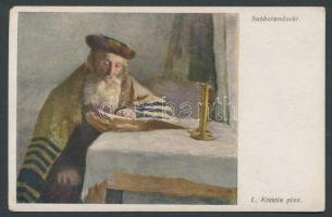 Sabbath prayer, Judaica s: L. Krestin (gluemark)