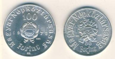 1973. 50Ft Ag + 100Ft Ag "Petőfi" pár T:BU